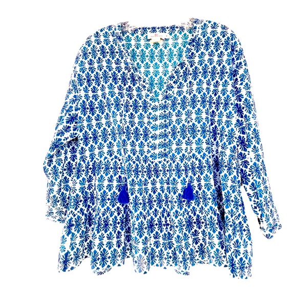 Vineyard Vines Boho Light Cotton Blouse Size Medium - Picture 3 of 12